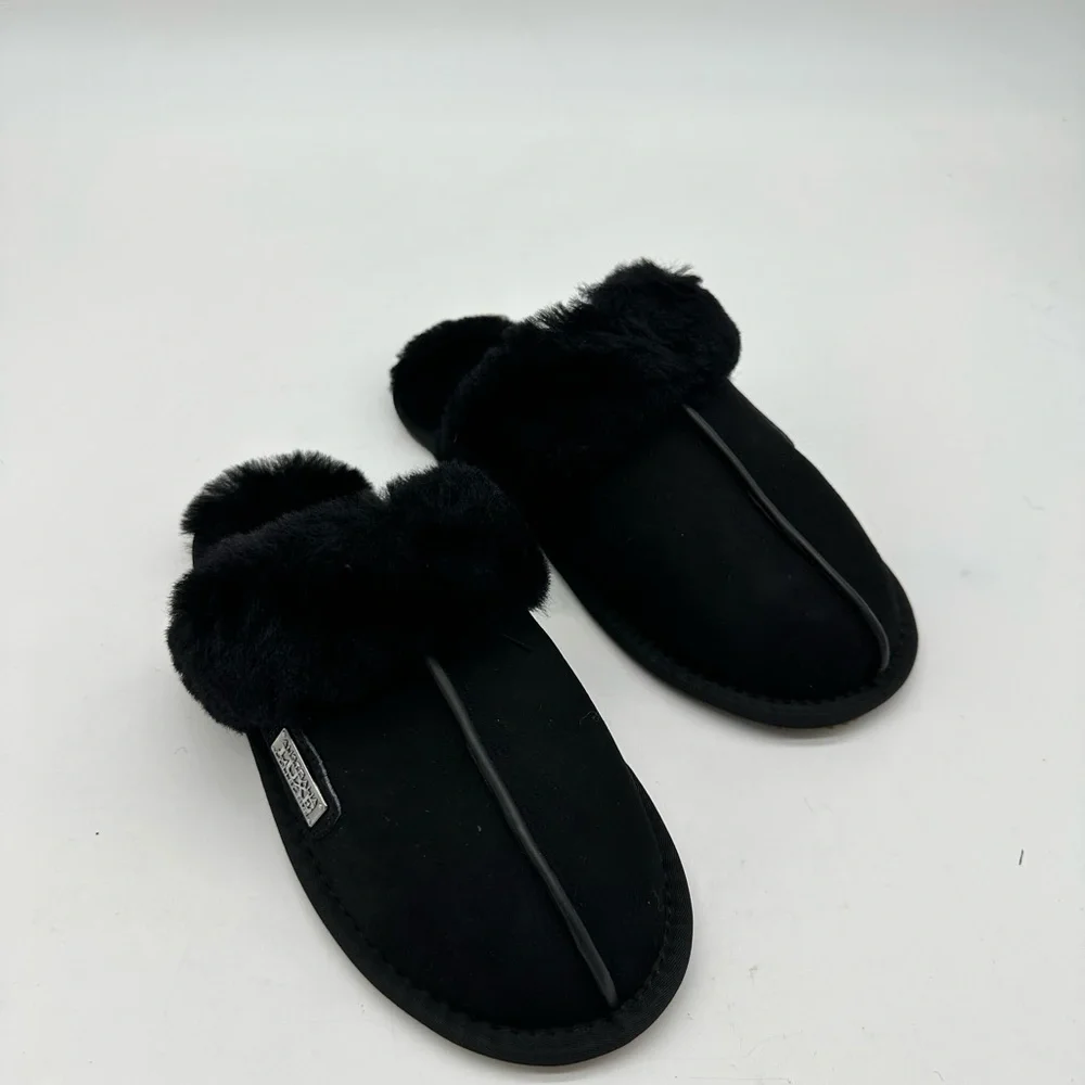 Australia Luxe Collective Black Suede & Shearling Slippers - NWT - XS size 5 - Picture 7 of 12